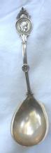 Medallion gravy ladle sterling silver engraved bowl