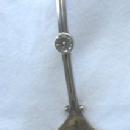 Medallion gravy ladle sterling silver engraved bowl