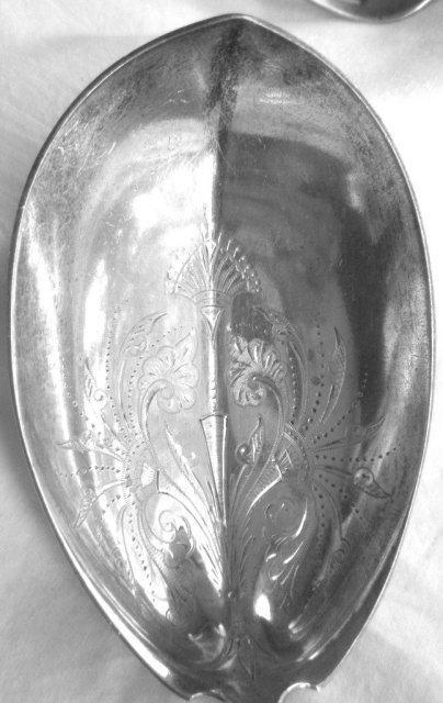 Corinthian Gorham Sterling Berry Spoon engraved bowl