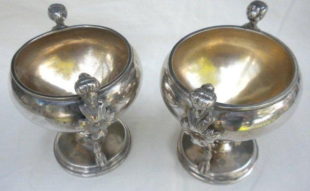 figural woman master salts George Sharp sterling silver