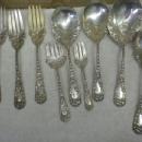 Chrysanthemum Durgin Meat Fork silver flatware