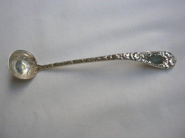 Chrysanthemum Durgin mustard ladle sterling silver