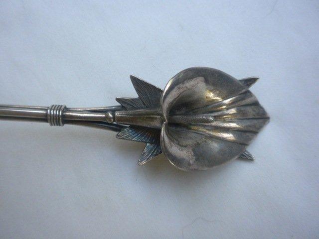 Cala Lily Figural flower Soup Ladle sterling silver