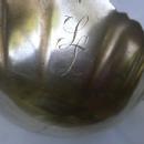 Square Twist fluted gold washed soup ladle sterling silver