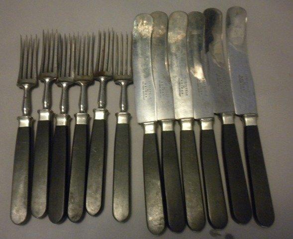 Ebony handle forks knives Steinfeld Reimer, Solingen Germany