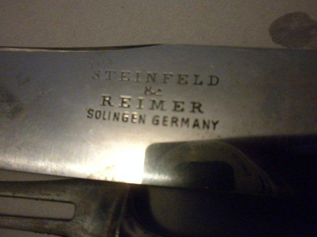 Ebony handle forks knives Steinfeld Reimer, Solingen Germany