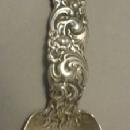 Scroll Whiting Serving Spoon face in bowl sterling silver