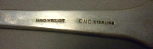 Scroll Whiting Serving Spoon face in bowl sterling silver