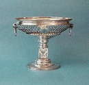 William Gale &Sons wire work Goat / ring handles centerpiece