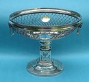 William Gale &Sons wire work Goat / ring handles centerpiece