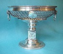 William Gale &Sons wire work Goat / ring handles centerpiece
