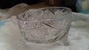 cut glass footed bowl
