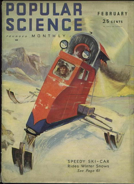 Popular Science Mag, Speedy ski car, 2/1932