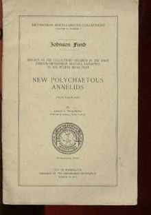 Smithsonian 1934 Deep Sea Report New Annelids