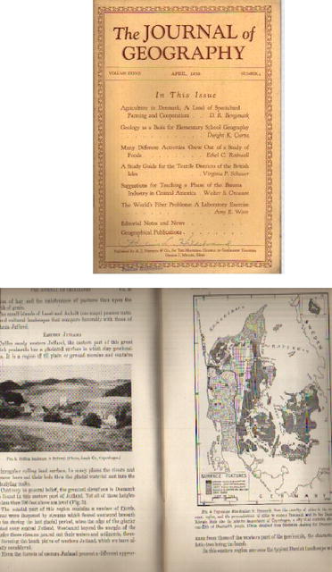 Journal of Geography 4/1938 Denmark; Bananas