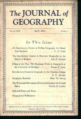 Journal Of Geography; Geography for College!