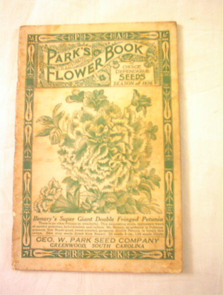 Park's Flower Book 1937 season Fringed Petuni