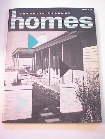 Concrete Masonry Homes Magazine.1956