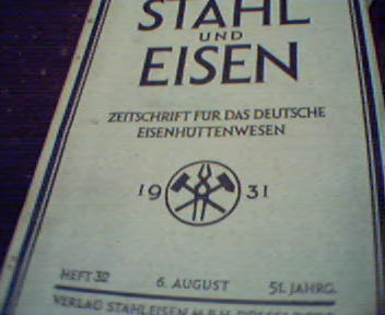 Stahl und Eisen 8/31( Steel and Iron)