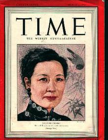 Time-3/1/43 Madmame Chang of China On Cover!