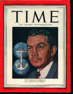 Time-10/29/45 Navy Secretary Forrestal on Cvr