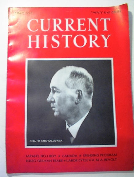 Current History,6/1938,Czechoslovakia cover