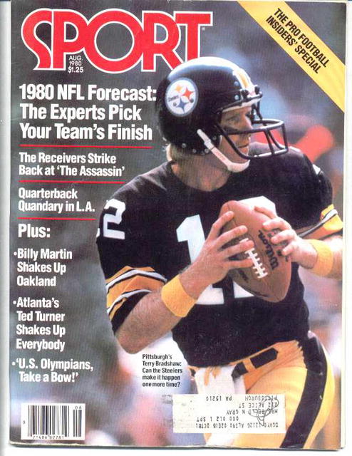 Sport Mag. Steeler Terry Bradshaw, 1980
