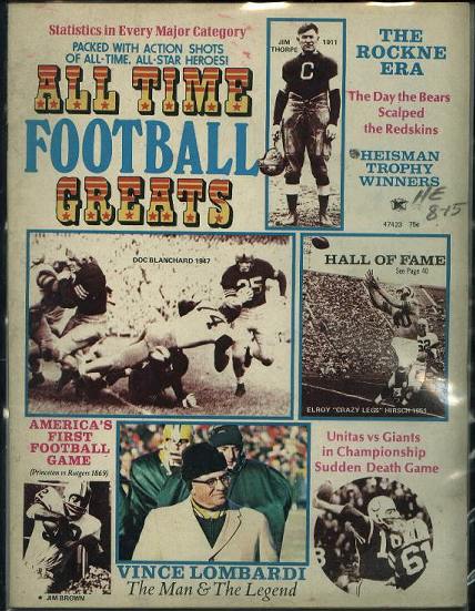 All Time Football Greats, Thorpe, 7/73