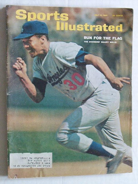 Sports Illust. 7/12/65 Dodgers' Maury Wills