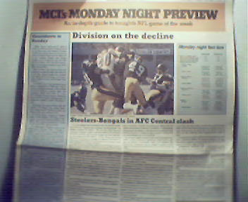 MCI Monday Night Preview-10/1/84 Steelers v Bengals!