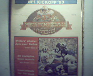 Pro Football Weekly NFL Kickoff 1983-9/6/83