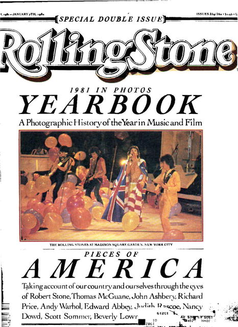 RollingStone Mag. Issue 359/360 Dec. 24, 1981
