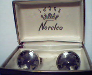 Swank Cufflinks with Norelco Rotary Blades!