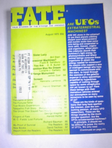 FATE,8/1975,UFOs Extraterrestrial Machines?