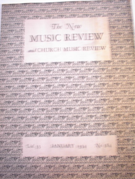 The New Music Review/Church Music,1/1934