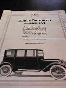 The Youths Companion Dec 1916 Dodge Ad