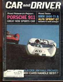 Car & Driver April 1965 Porsche 911, BMW more