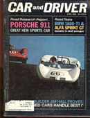 Car & Driver April 1965 Porsche 911, BMW more