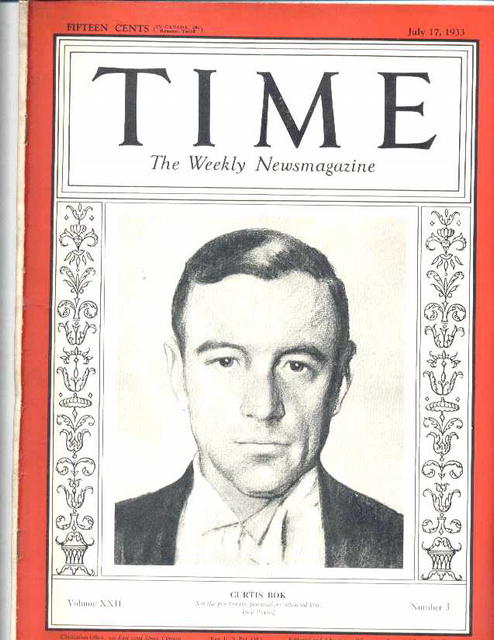 7/17/33 Time Magazine curtis bok