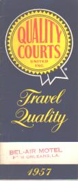 Quality Courts 1957 Motel Guide Book EX