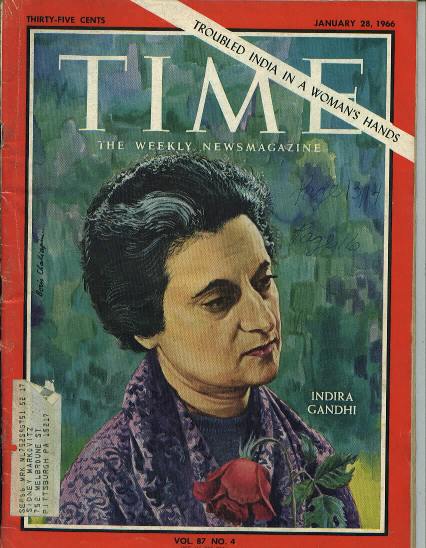 TIME, Prime Minister Indira Gandhi, 1/28/66