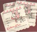 Set of 3 Cocktail Napkins Eden Roc Hotel 1960
