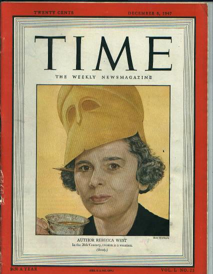 TIME, Author Rebecca West, 12/8/47