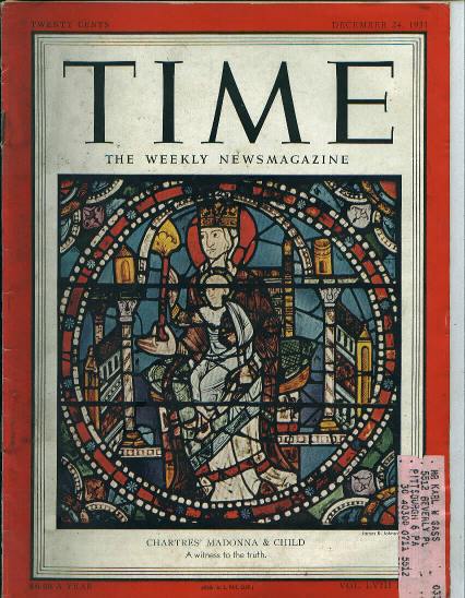 TIME, Chartres' Madonna & Child, 12/24/51