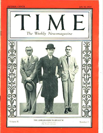 TIME, Ambassador Hugh Simpson Gibson, 7/18/27