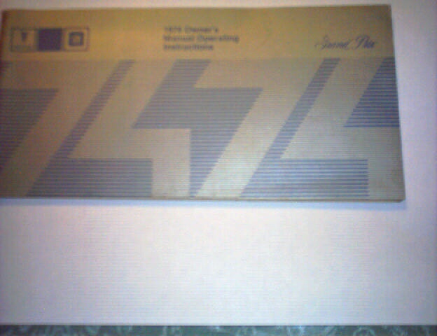 Grand Prix,1974,Owner'sManualOperating Instru