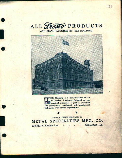 Machine Parts-Presto Auto Products Building