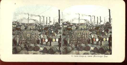 Levee Scene Lower Mississippi 1900 color