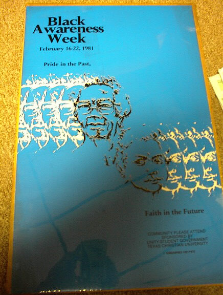 BLACK AWARENESS WEEK FEB 16-22,1981 POSTER