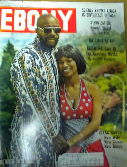 EBONY ISSUE WITH ISAAC HAYES ON COVER OCT,73